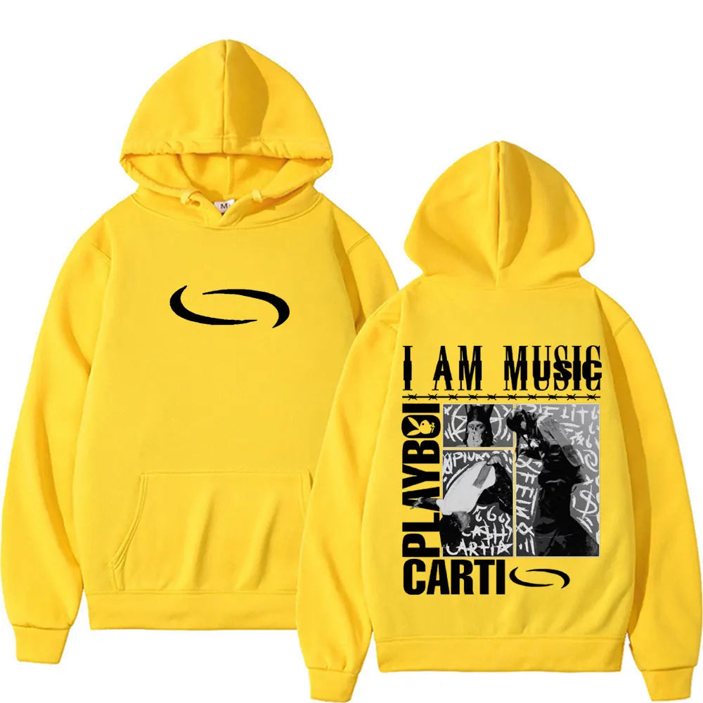 Playboi Carti I AM MUSIC Logo Hoodies Opium Ken Carson Narcissist Tour Antagonist Sweatshirt Men Vintage Hip Hop Street Pullover