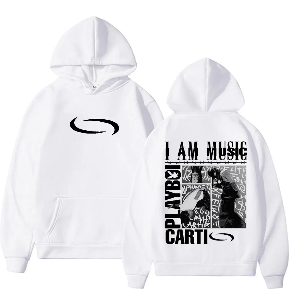 Playboi Carti I AM MUSIC Logo Hoodies Opium Ken Carson Narcissist Tour Antagonist Sweatshirt Men Vintage Hip Hop Street Pullover