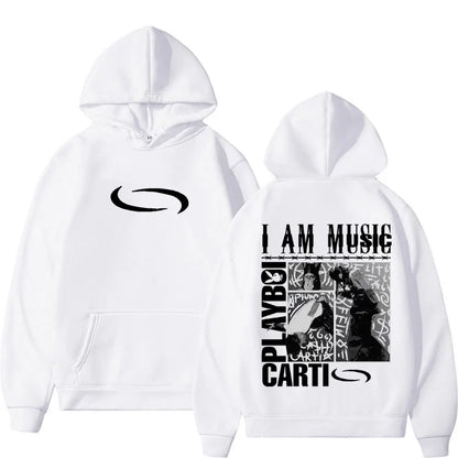 Playboi Carti I AM MUSIC Logo Hoodies Opium Ken Carson Narcissist Tour Antagonist Sweatshirt Men Vintage Hip Hop Street Pullover