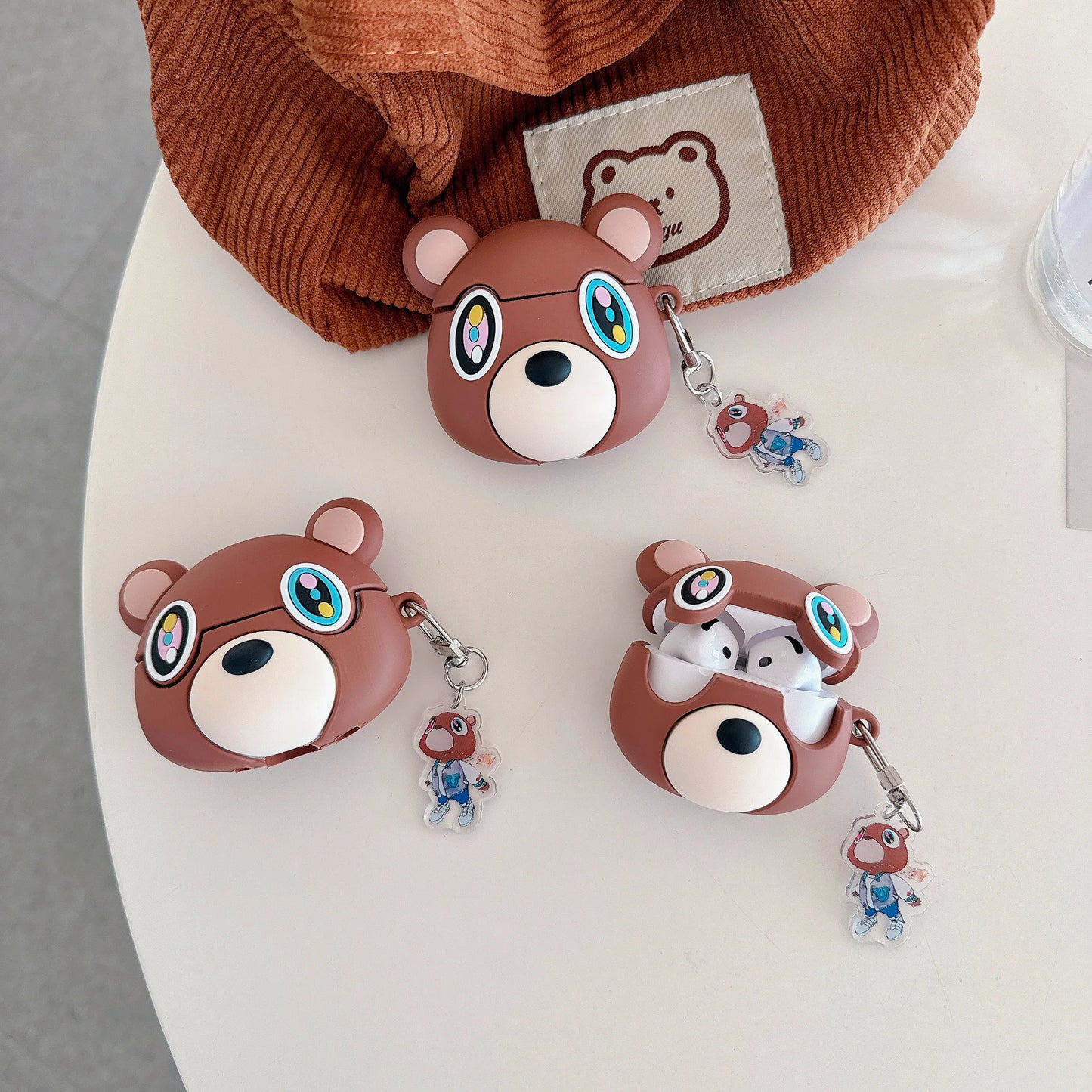 AirPods Case 3D Kanye Dropout Bear
