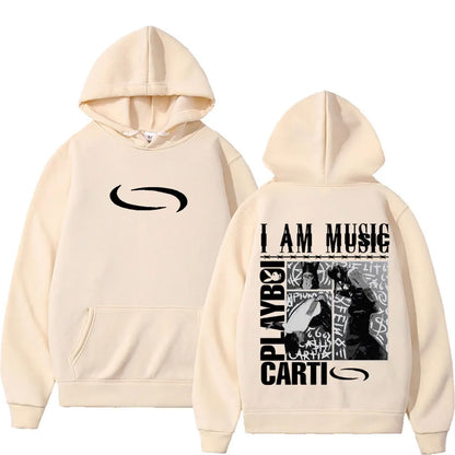 Playboi Carti I AM MUSIC Logo Hoodies Opium Ken Carson Narcissist Tour Antagonist Sweatshirt Men Vintage Hip Hop Street Pullover