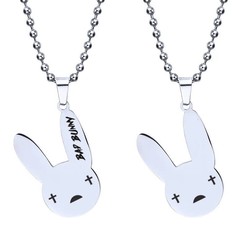 Bad Bunny Pendant Necklace Key Chain